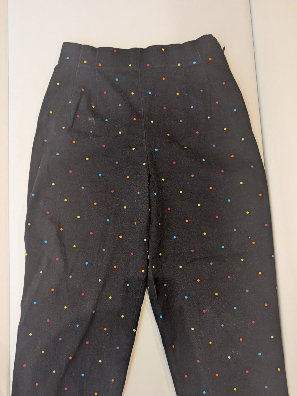 Vintage Polka Dot Black Cropper Pants